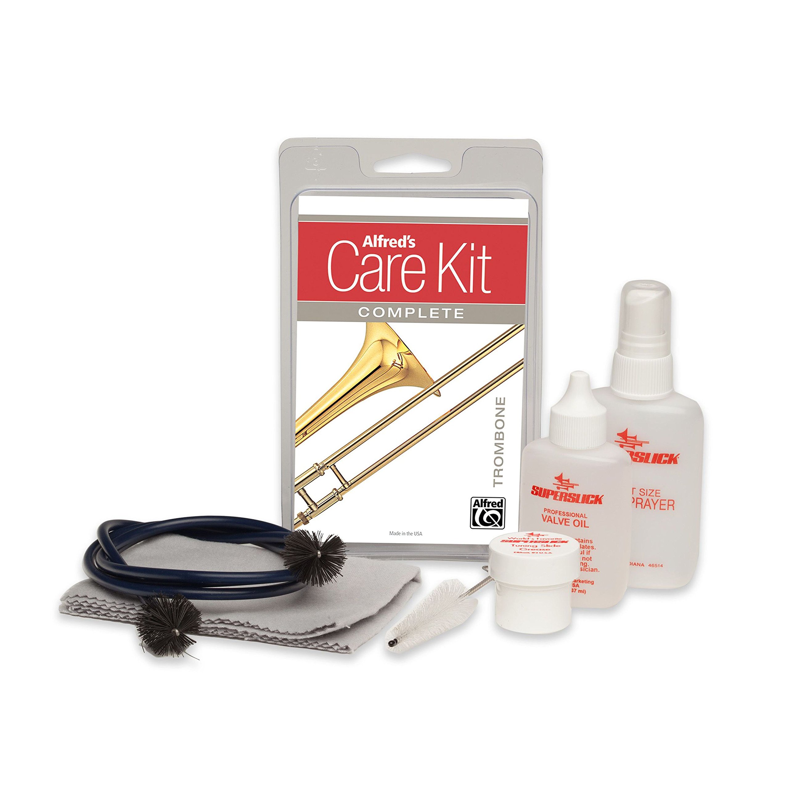 Alfred Music Publishing 99-1474083 Trombone Cleaning Kit - Brass Instrument Maintenance & Care Supplies for Musicians | Perfect for Home Practice & Professional Use
