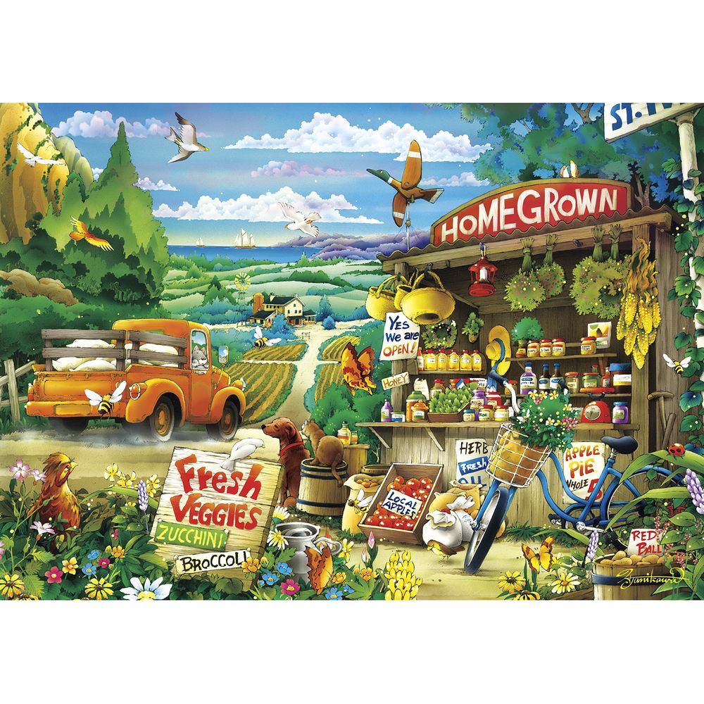 Buffalo Games 3697 Days to Remember Country Road 500 Piece Jigsaw Puzzle for Adults - Scenic Landscape Puzzle for Relaxation & Family Game Night