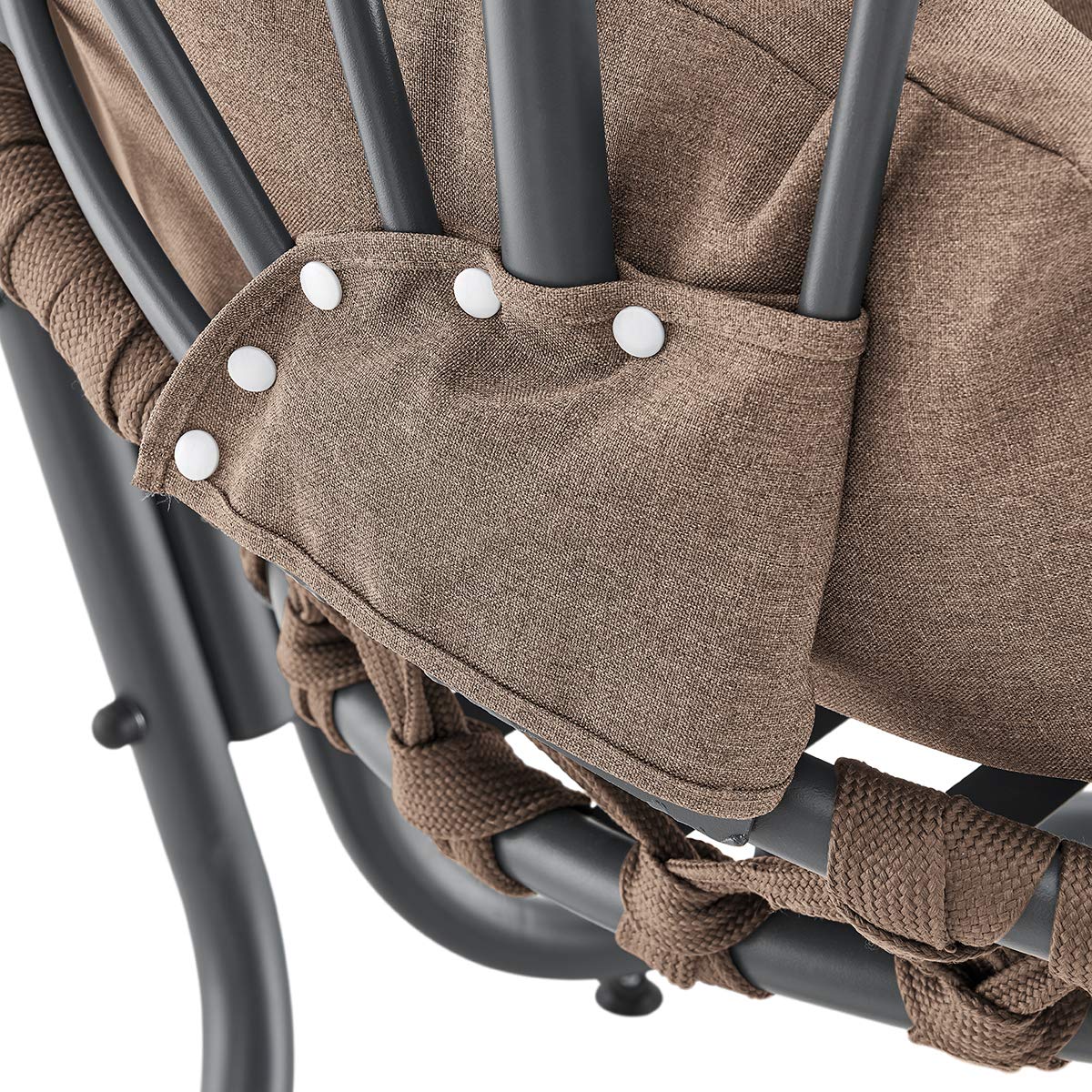 Barton Deluxe Hanging Chair with Canopy Sun Shade - Deep Cushion Lounge Seating for Outdoor, Indoor, Patio & Bedroom - Perfect for Relaxing, Swinging & Reading in Your Garden or Balcony
