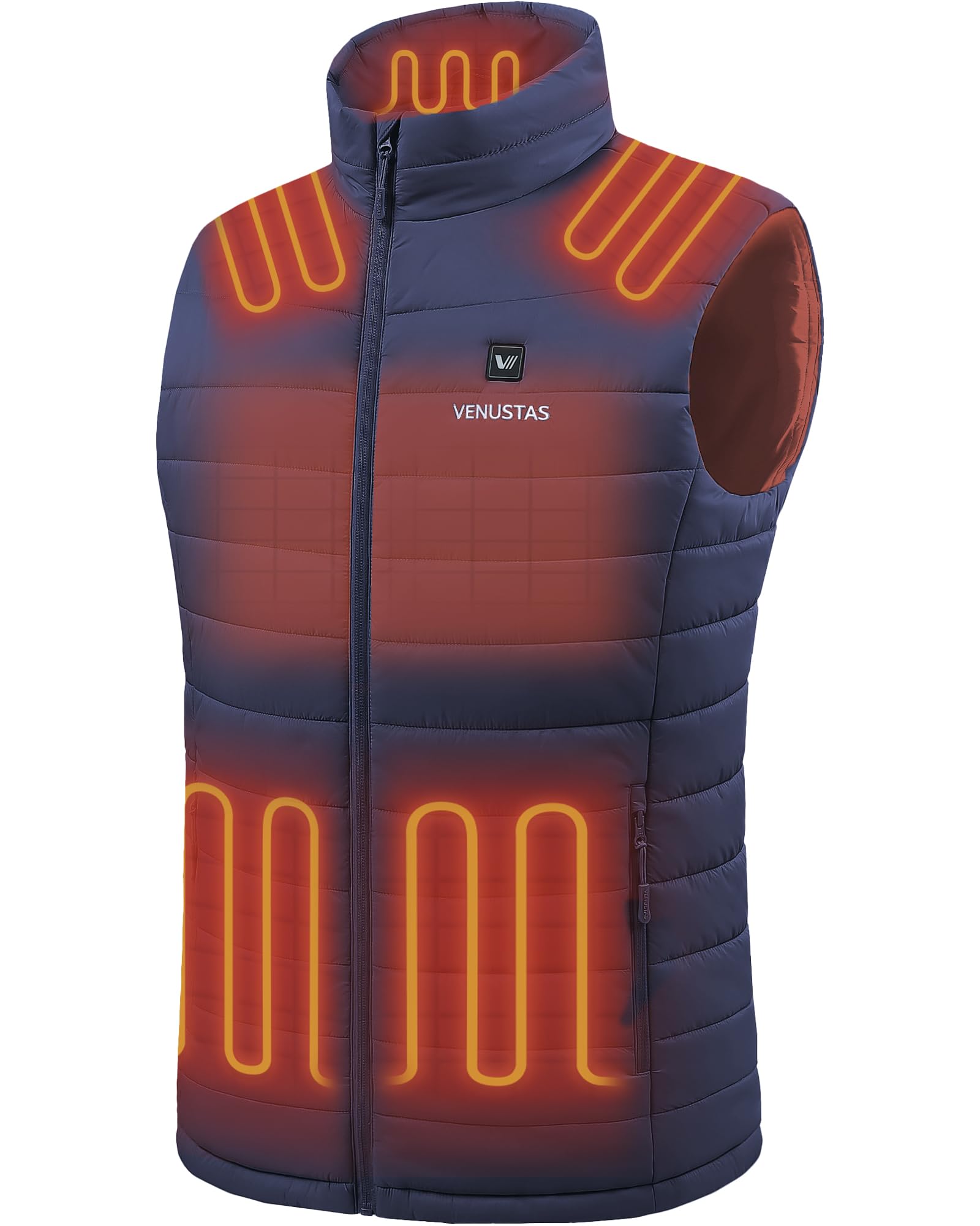 Venustas Men's Heated Vest with Rechargeable Battery - Lightweight Quilted Winter Jacket for Outdoor Activities | Hunting, Skiing & Cold Weather Wear