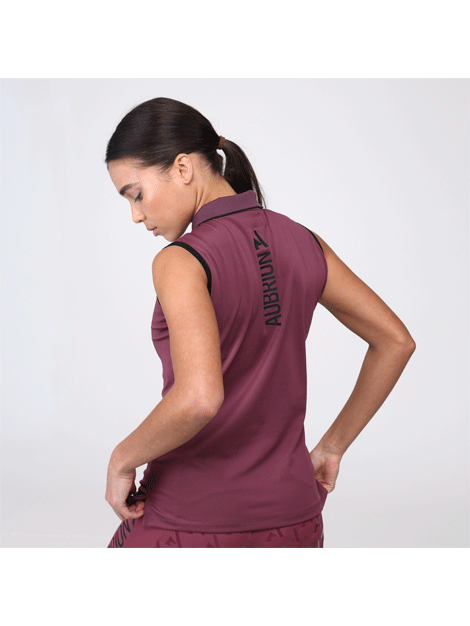Aubrion React Sleeveless Tech Polo Shirt for Women - Moisture Wicking & Breathable Performance Top for Golf, Tennis & Outdoor Activities