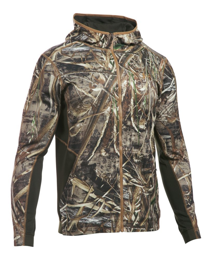Under Armour Men's Microthread Fleece Hoodie - Lightweight Warm Zip-Up Sweatshirt for Running, Gym & Outdoor Activities