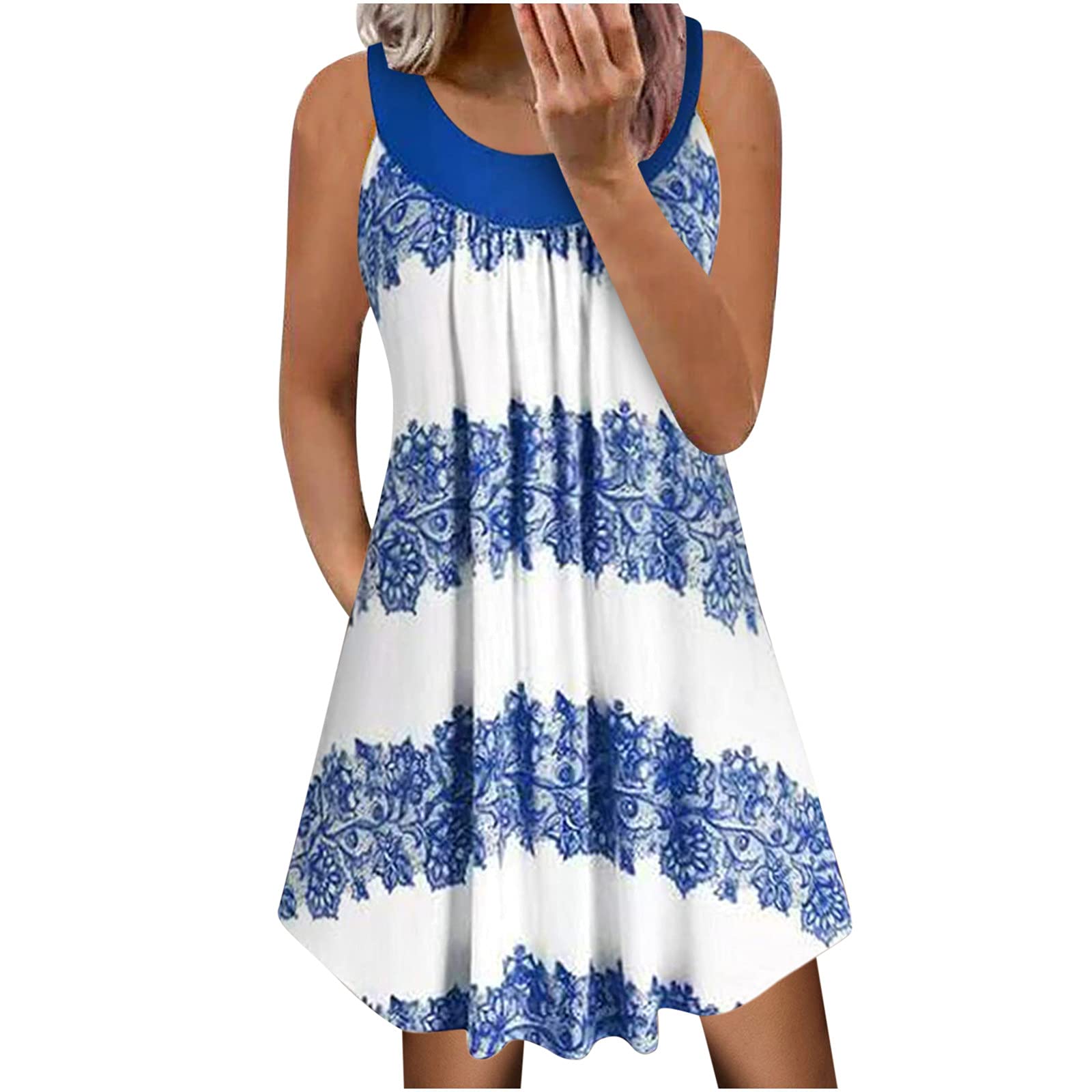 SHOPESSA Women's Floral Summer Dress - Casual Hawaiian Beach Dress for Ladies, Sexy Vacation Sundress, Perfect for Pool Parties, Tropical Getaways & Birthday Outfits