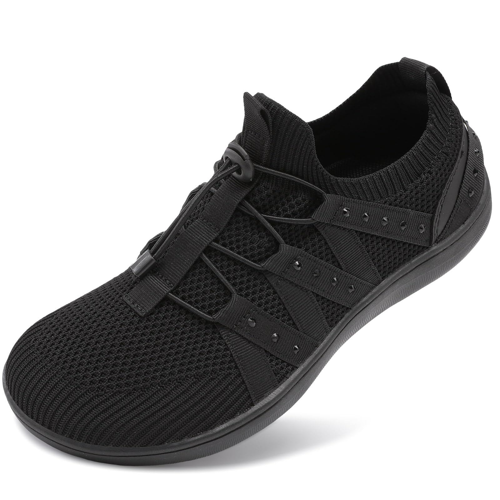 **Besroad Women's Slip-On Walking Shoes – Wide Toe Barefoot Minimalist Zero Drop Sneakers – Breathable Comfort for Running, Yoga & Casual Wear**