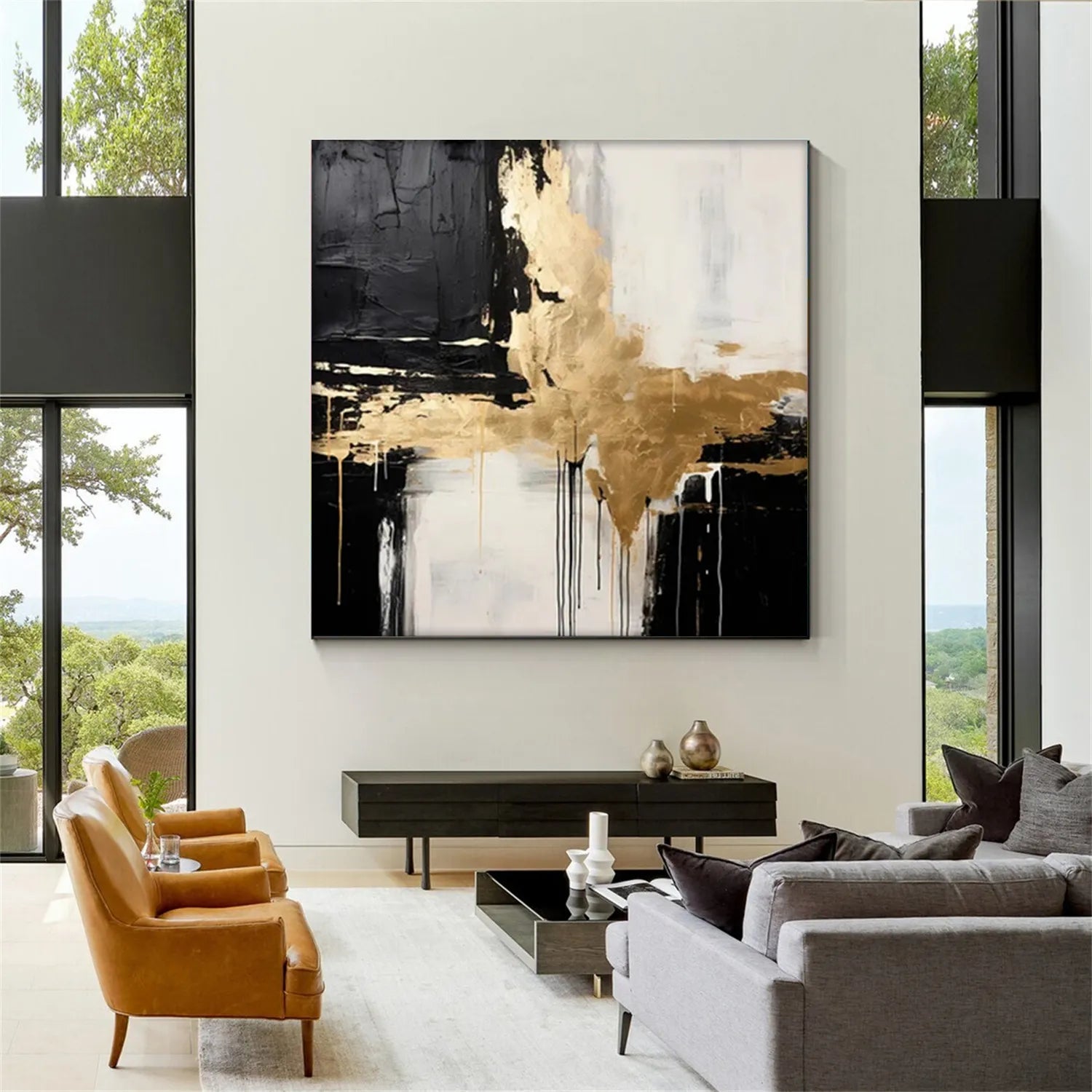 Abstract Painting #AB 246 - Modern Wall Art for Home & Office Decor - Perfect for Living Room, Bedroom or Workspace