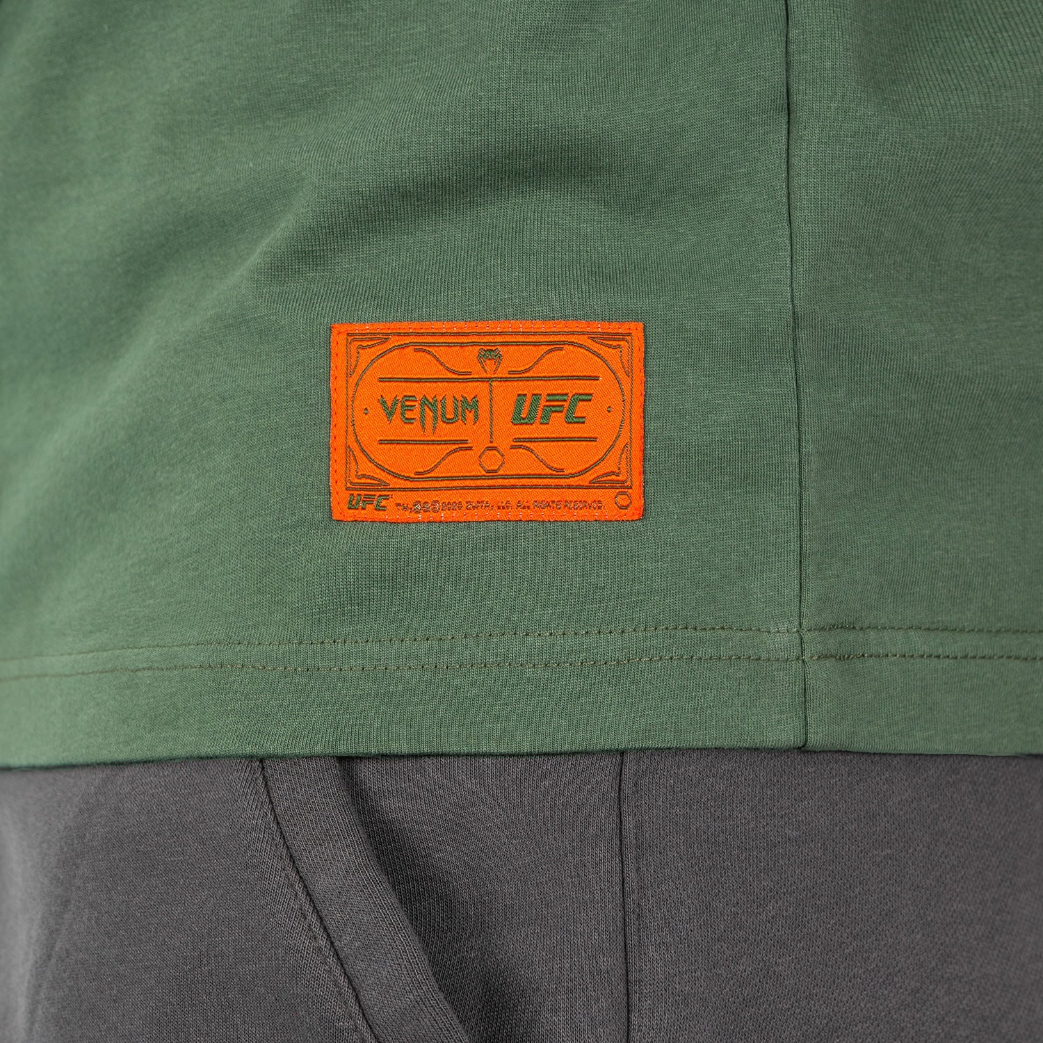 UFC by Venum Ulti Man T-Shirt - Khaki/Orange | MMA Training & Casual Wear for Fight Fans