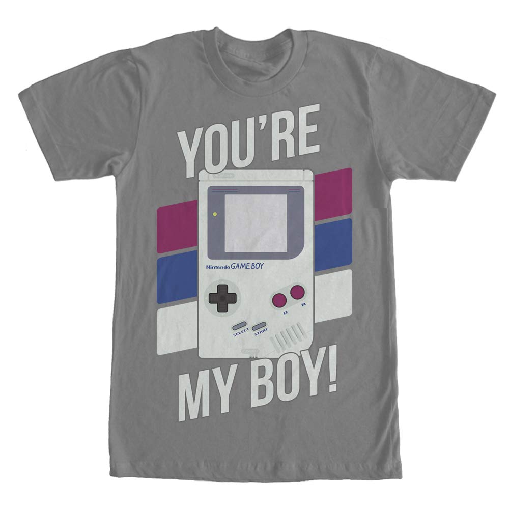 Men's Nintendo Striped Game Boy Graphic T-Shirt - Retro Gaming Tee for Casual Wear & Gamer Outfits