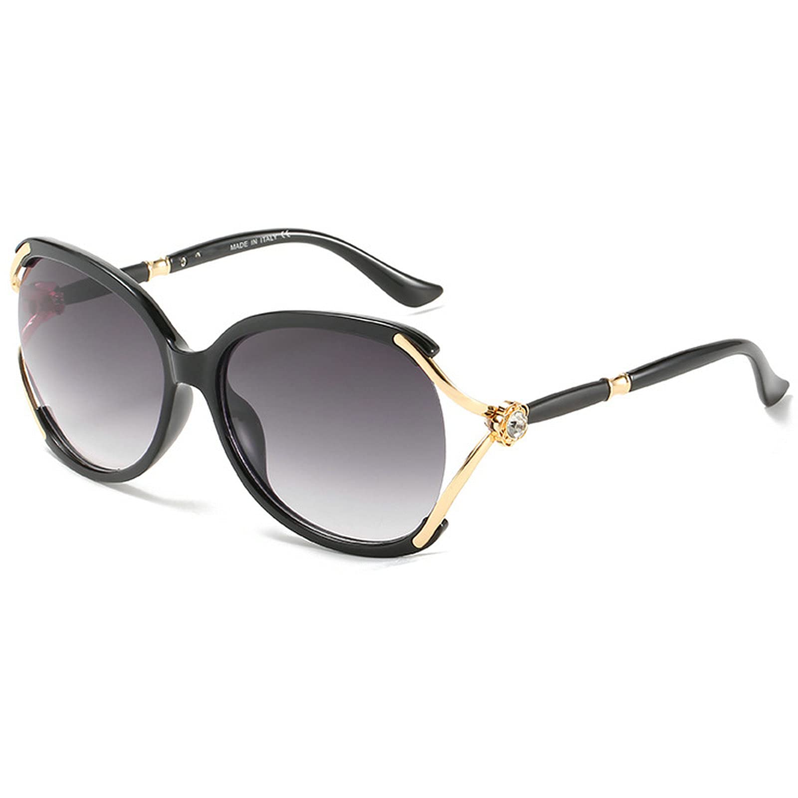 Fashionable Oversized Square Reading Sunglasses for Women - Full Lens Magnification Sun Readers with Rhinestone Details | Perfect for Outdoor Reading, Beach Vacations & Fashion Accessories