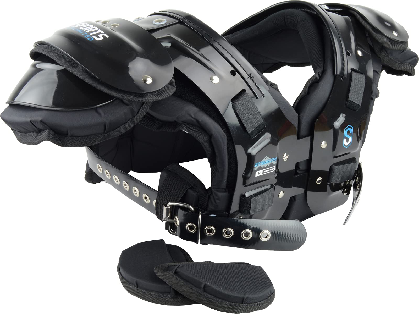 Stealth Adult Football Shoulder Pads for Men - Lightweight Protective Gear for Training & Games - Perfect for Tackle Football, Flag Football & Practice Sessions
