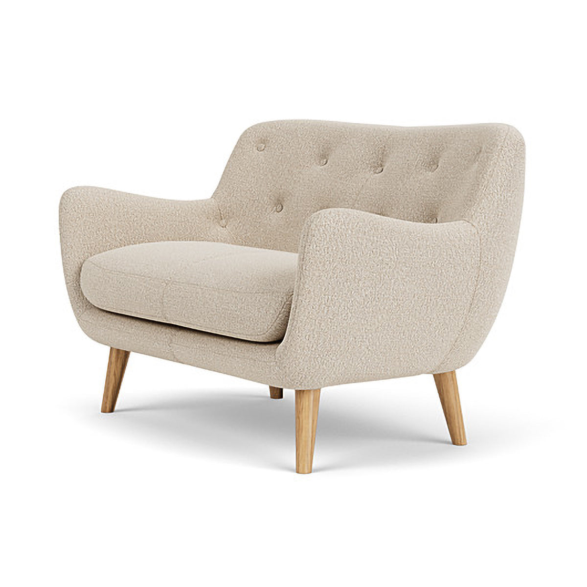Herman Boucle 2 Seater Sofa - Modern Upholstered Loveseat for Living Room, Lounge & Small Spaces | Soft Fabric Couch with Sturdy Frame | Perfect for Apartments, Dorms & Cozy Home Decor