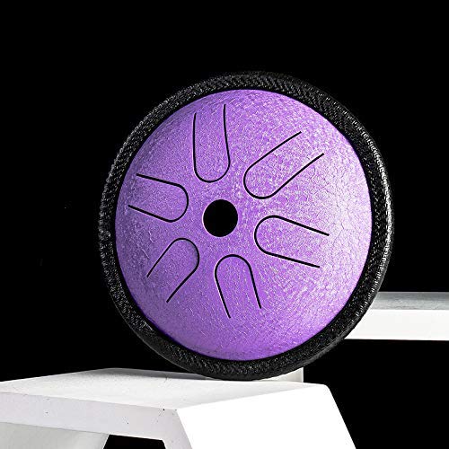 BGSFF 5.5 Inch Steel Tongue Drum - 6 Notes Handpan in C Major for Meditation, Yoga & Sound Therapy | Hang Drum, Aum Drum for Adults & Kids | Perfect for Relaxation, Music Healing & Spiritual Practices