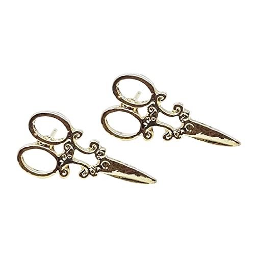 Stylish Mini Scissors Stud Earrings - Gold Cartilage Piercing Jewelry for Women & Girls | Perfect Gift for Birthday, Wedding, Party & Everyday Wear | Trendy Punk Accessory for Concerts, Work & Date Nights