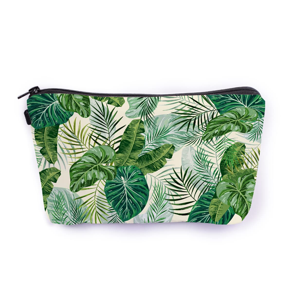 Crazyify The Tropical Vibes Travel Bag - Waterproof Canvas Cosmetic Pouch for Women | Makeup & Toiletry Organizer | Travel Essentials Storage | Perfect for Beach Vacations, Gym & Weekend Getaways