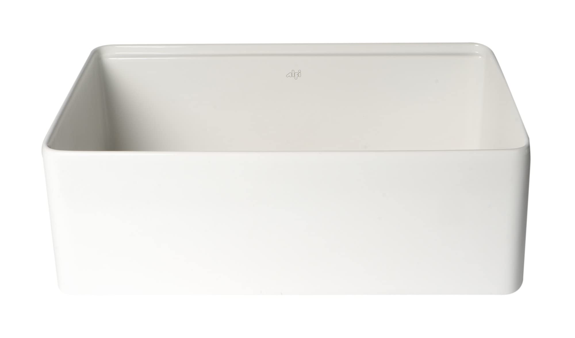 ALFI ABFS3020-W 30-Inch Undermount Kitchen Sink in White - Durable Stainless Steel for Modern Kitchens, Perfect for Cooking, Washing Dishes & Food Prep