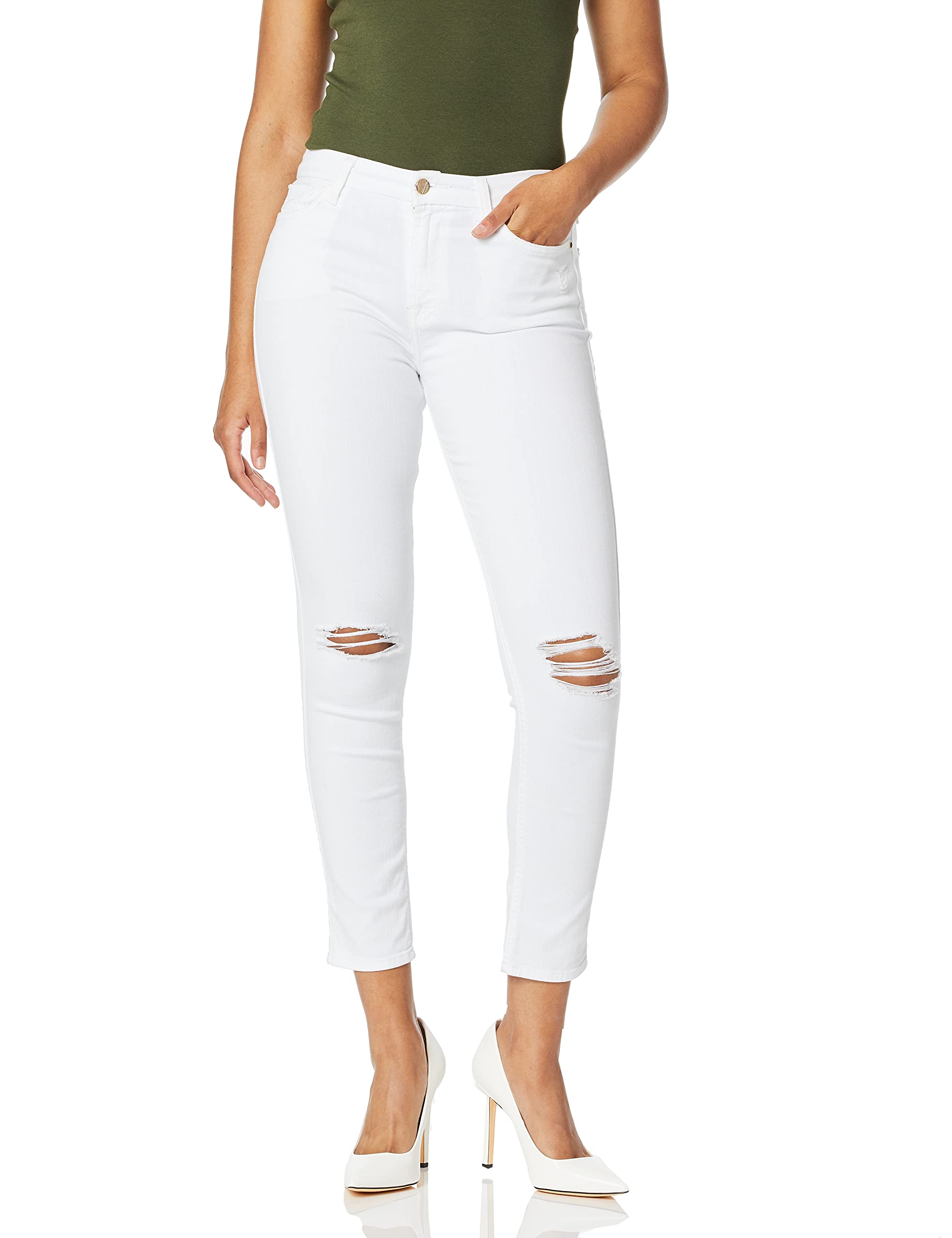 Jen7 Women's Stretch Skinny Ankle Jeans - High Waist Slim Fit Denim Pants for Casual & Work Outfits | Perfect for Everyday Wear, Office & Date Nights