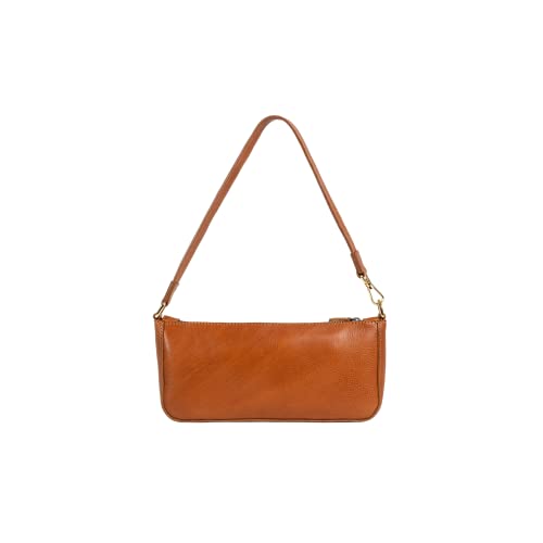 Stylish Baguette Shoulder Bag - Camilia Crossbody Purse in Camel Brown | Perfect for Work, Travel & Everyday Use