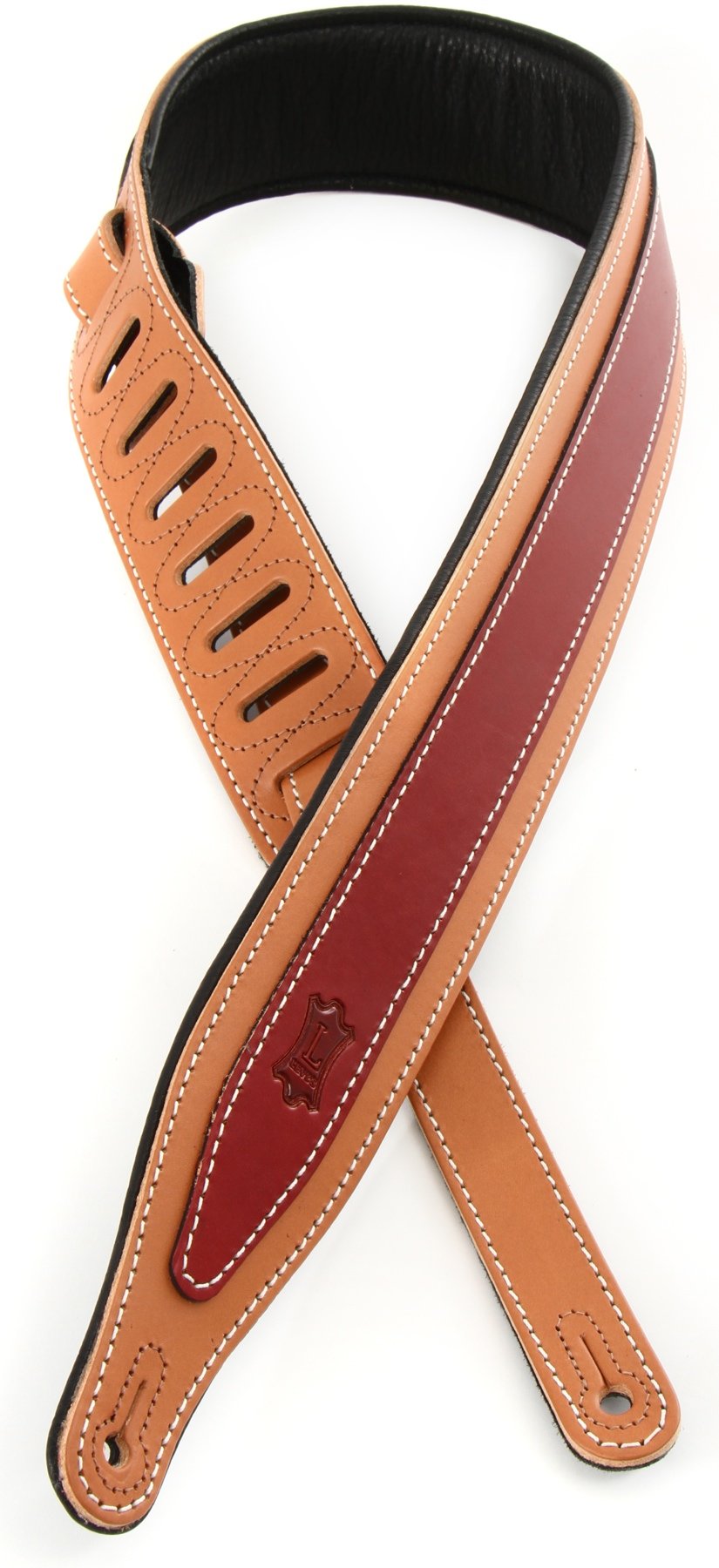 Levy's MV17TT-RUS/CRA Genuine Leather Guitar Strap - Adjustable & Comfortable for Electric, Acoustic & Bass Guitars - Perfect for Live Performances & Studio Sessions