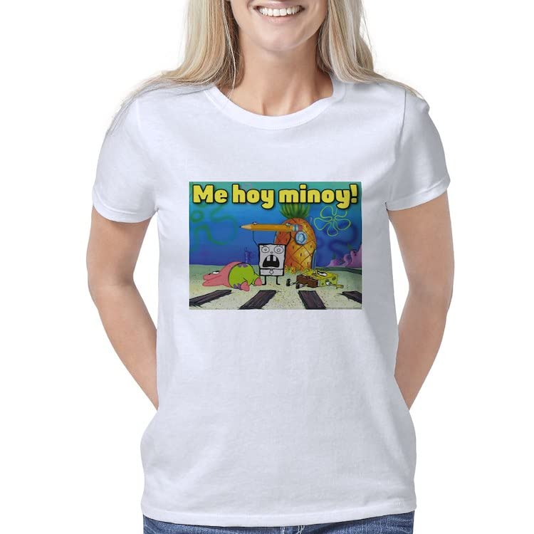 SpongeBob SquarePants 'Me H' Women's T-Shirt | Funny Cartoon Graphic Tee for Fans | Casual Wear & Gift Idea