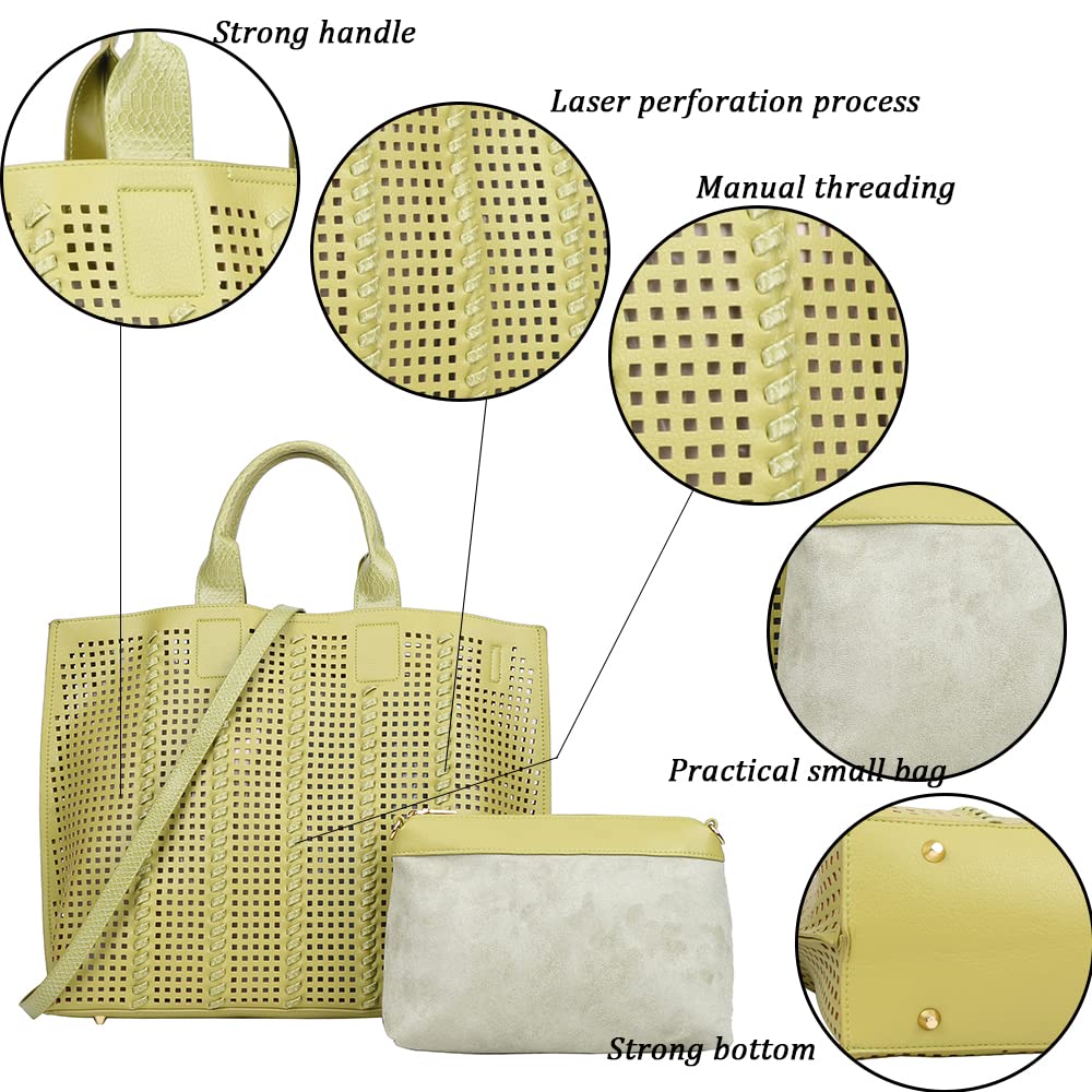 MACCINELO Large Woven Tote Bag for Women - Stylish Beach Bag with Zipper & Tassel - Perfect for Summer Travel, Vacation, Shopping & Daily Use