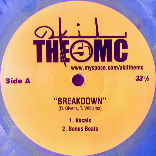 Akil Breakdown / Affiliation (7, Ltd) Vinyl Record VG+ Condition - Limited Edition Collectible for DJs & Music Enthusiasts