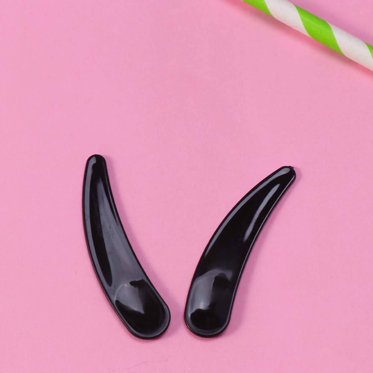 Minkissy 50Pcs Black Cosmetic Spatula for Makeup Mixing & Sampling - Beauty Salon & DIY Kit