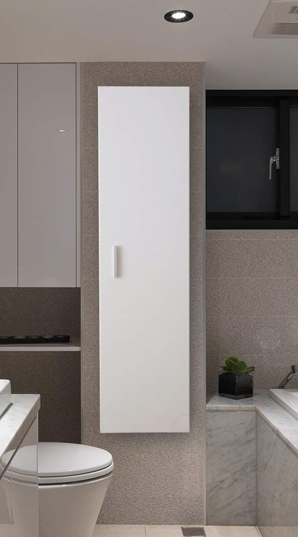 Modern White Wall Mounted Bathroom Cabinet with Mirror - Space Saving Storage for Towels & Toiletries | Perfect for Small Bathrooms, Powder Rooms & Vanity Areas