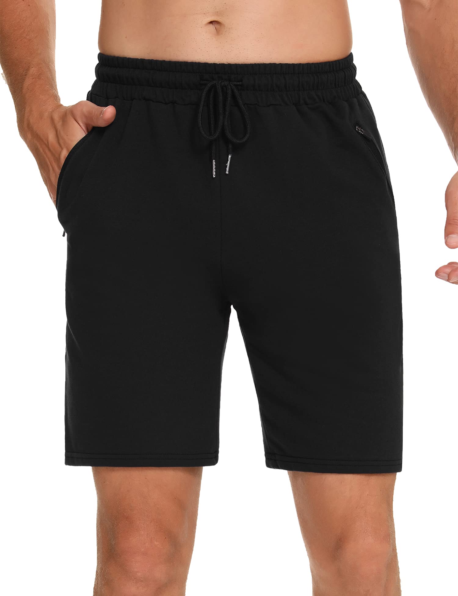 Wayleb Men's Quick-Dry Breathable Running Shorts with Zipper Pockets - 3