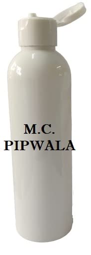 M.C. PIPWALA 100ml Milky White Round Flip Top Plastic Bottles - Leak Proof Travel Cosmetic Containers (Pack of 12) | Perfect for Toiletries, Skincare & DIY Beauty Products