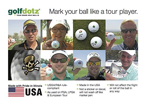 Premium Golf Ball Markers & Stickers - Unique Golf Ball Stamps & Durable Decals for Men & Women | Perfect for Personalizing Golf Balls & Enhancing Visibility on the Course