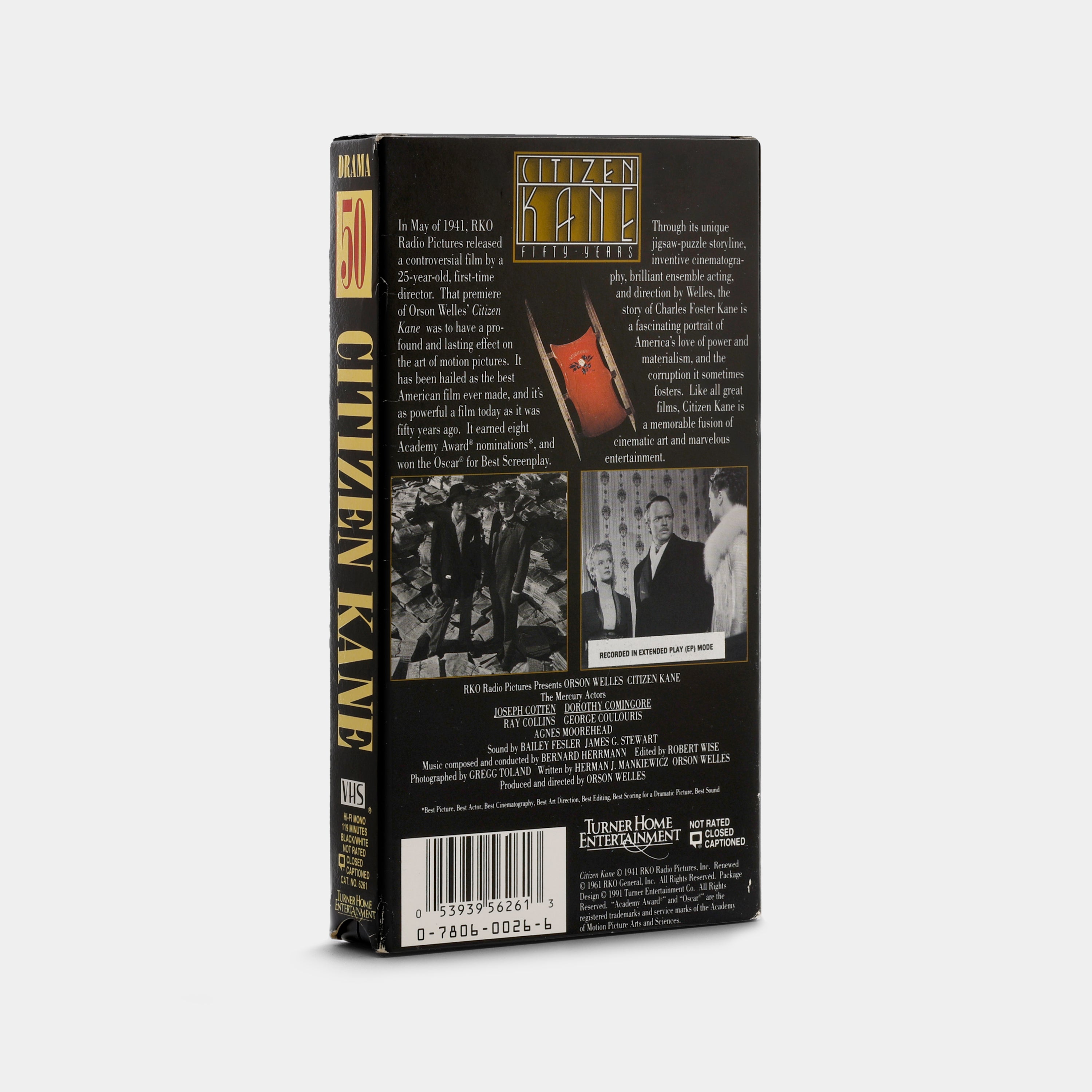 Citizen Kane 50th Anniversary Edition VHS Tape - Classic Movie Collectible for Film Enthusiasts & Vintage Home Theater Setups