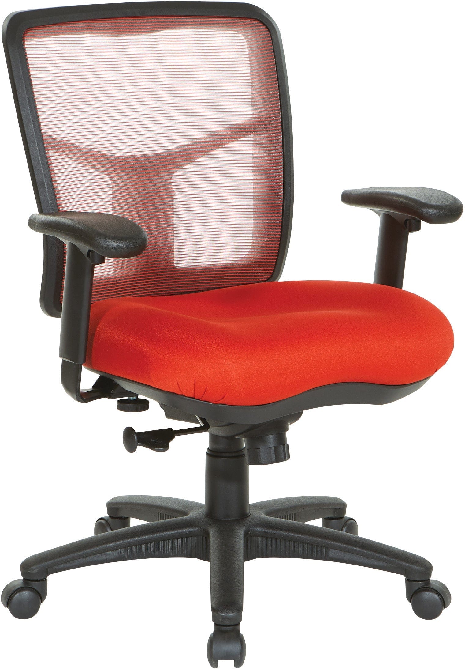 Office Star Grey Air Mesh Back Chair with Lumbar Support [92555] - Ergonomic Office Chair for Home & Work Comfort