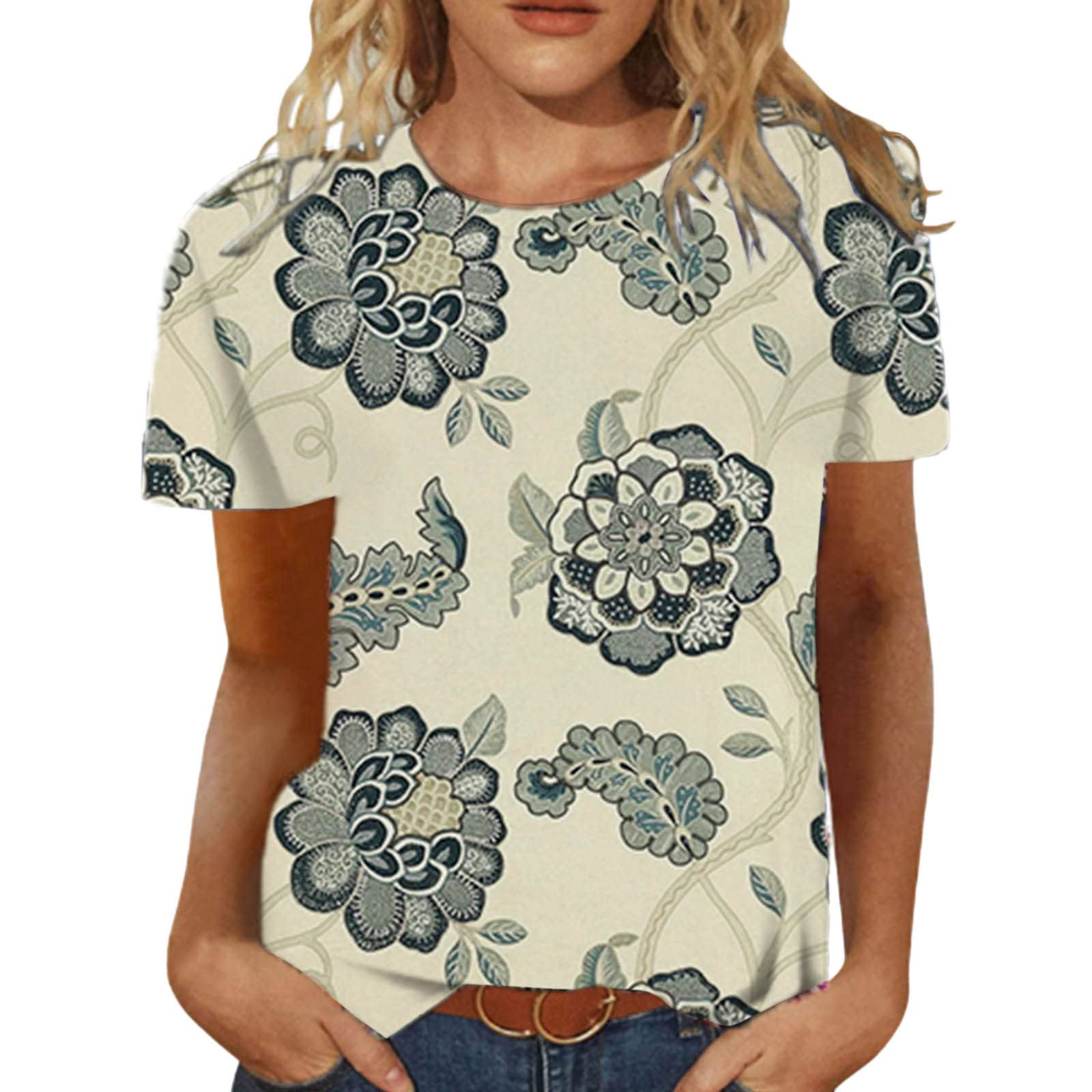 Women's Loose Casual Short Sleeve T-Shirt - Cute Blouse & Comfortable Summer Top for Everyday Wear | Perfect for Work, Weekend Outings & Vacation