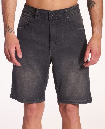 RipCurl Men's Bermuda Slim Fit Waist Jeans - New Black Denim Pants for Casual Wear & Beach Outings