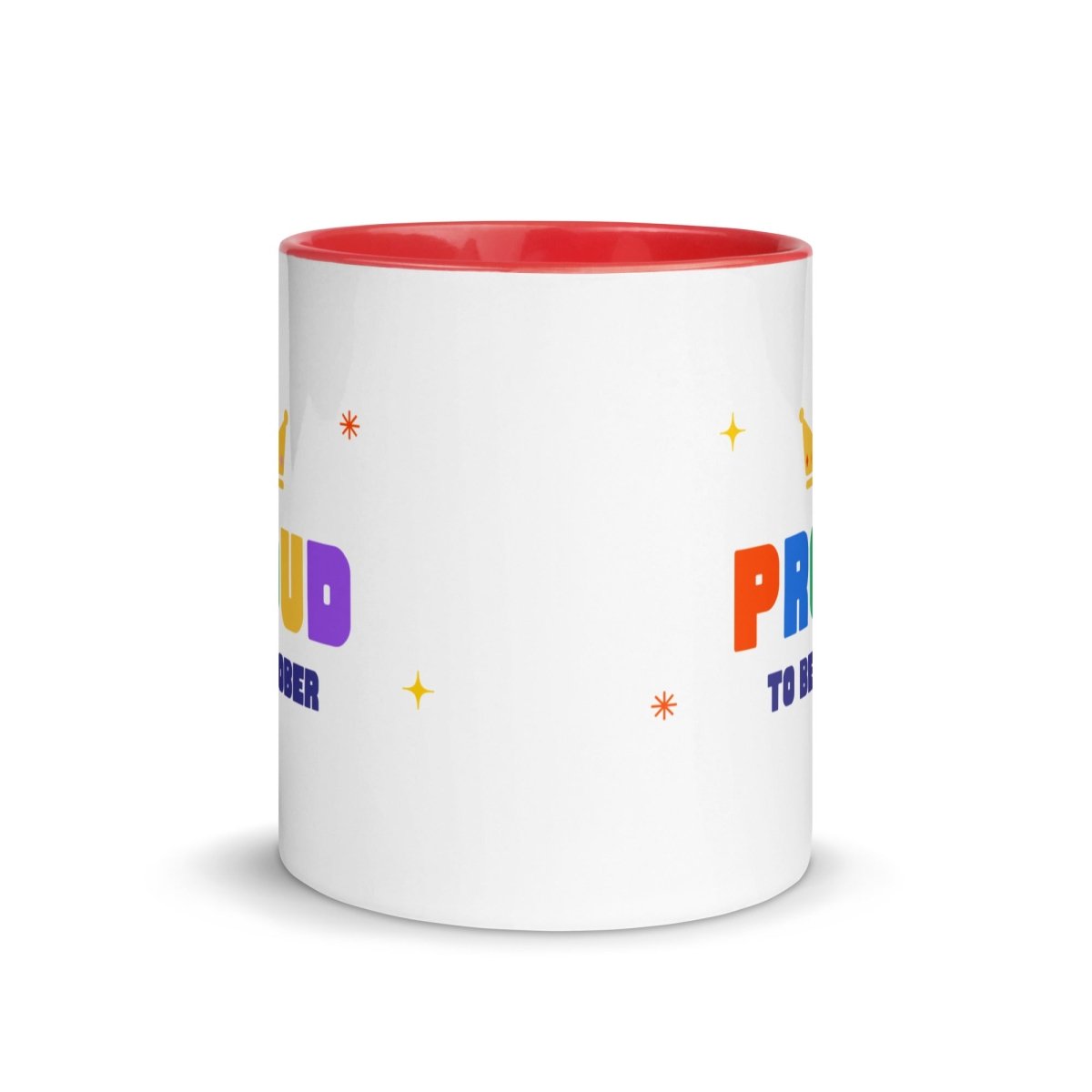 Proud To Be Sober Color Inside Mug - Rainbow Celebration Coffee Cup for Recovery & Sobriety - Perfect for AA Meetings, Sober Living & Motivational Gifts