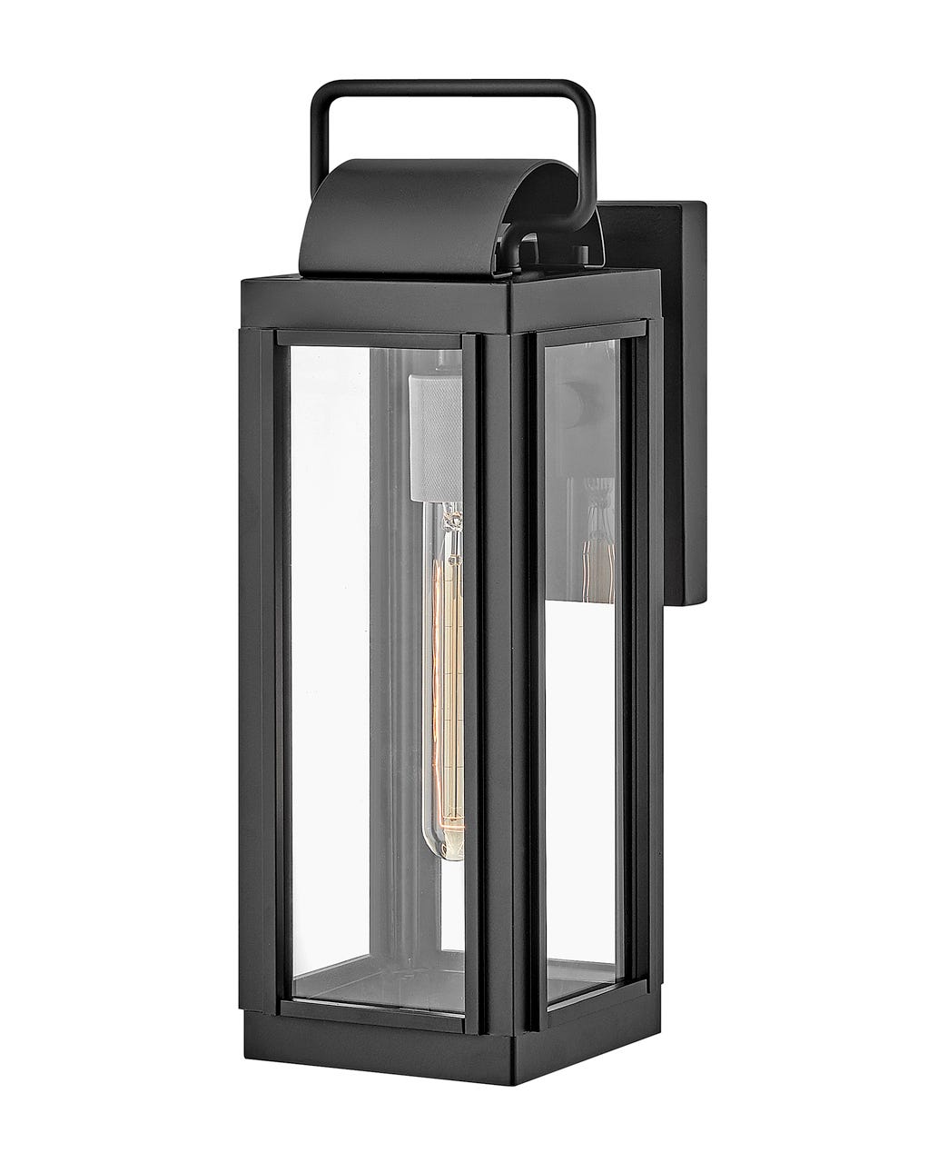 Jackie Outdoor Wall Lantern - Weatherproof LED Exterior Light Fixture for Porch, Patio & Garden - Dusk to Dawn Sensor, Black Metal Sconce (Perfect for Entryway Lighting, Backyard Decor & Pathway Illumination)