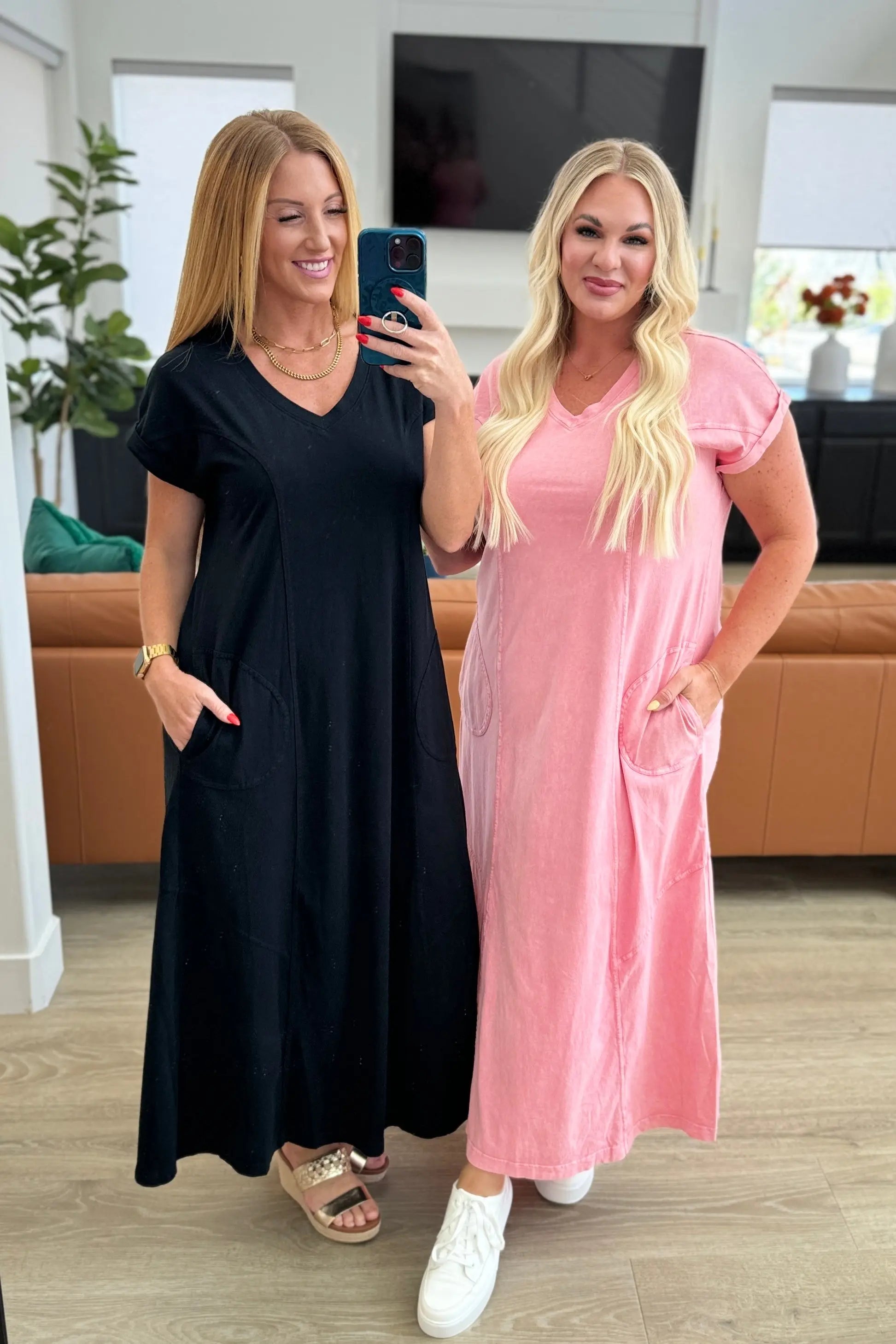 Modern Maritime Shift Maxi Dress in Black | Flowy Beach Cover Up & Summer Vacation Outfit