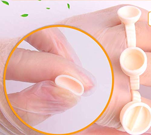 300PCS Disposable Tattoo Ink Rings - Plastic Glue Holder Cups for Tattoo Pigment & Eyelash Extension Adhesive (Includes 100pcs Silica Gel) | Professional Tattoo Artist & Beauty Salon Supplies