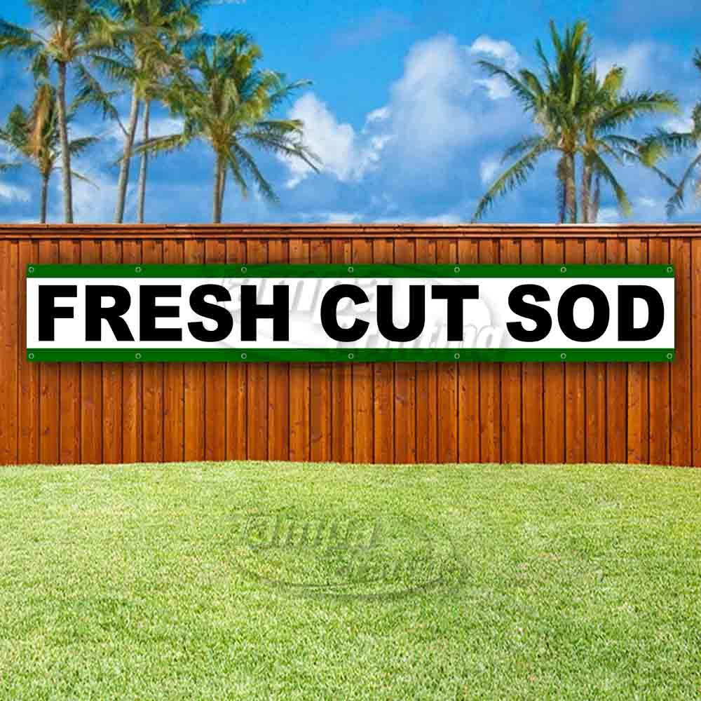 Premium Fresh Cut Sod Extra Large 13 oz - Heavy Duty Vinyl Banner with Metal Grommets - Single Sided Outdoor Advertising Sign for Events, Sports & Business Promotion