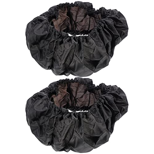Kisangel 2-Pack Black Stroller Wheel Covers & Wheelchair Tire Protectors (18-25cm Diameter) - Durable Pushchair Accessories for Rain, Snow & Outdoor Protection