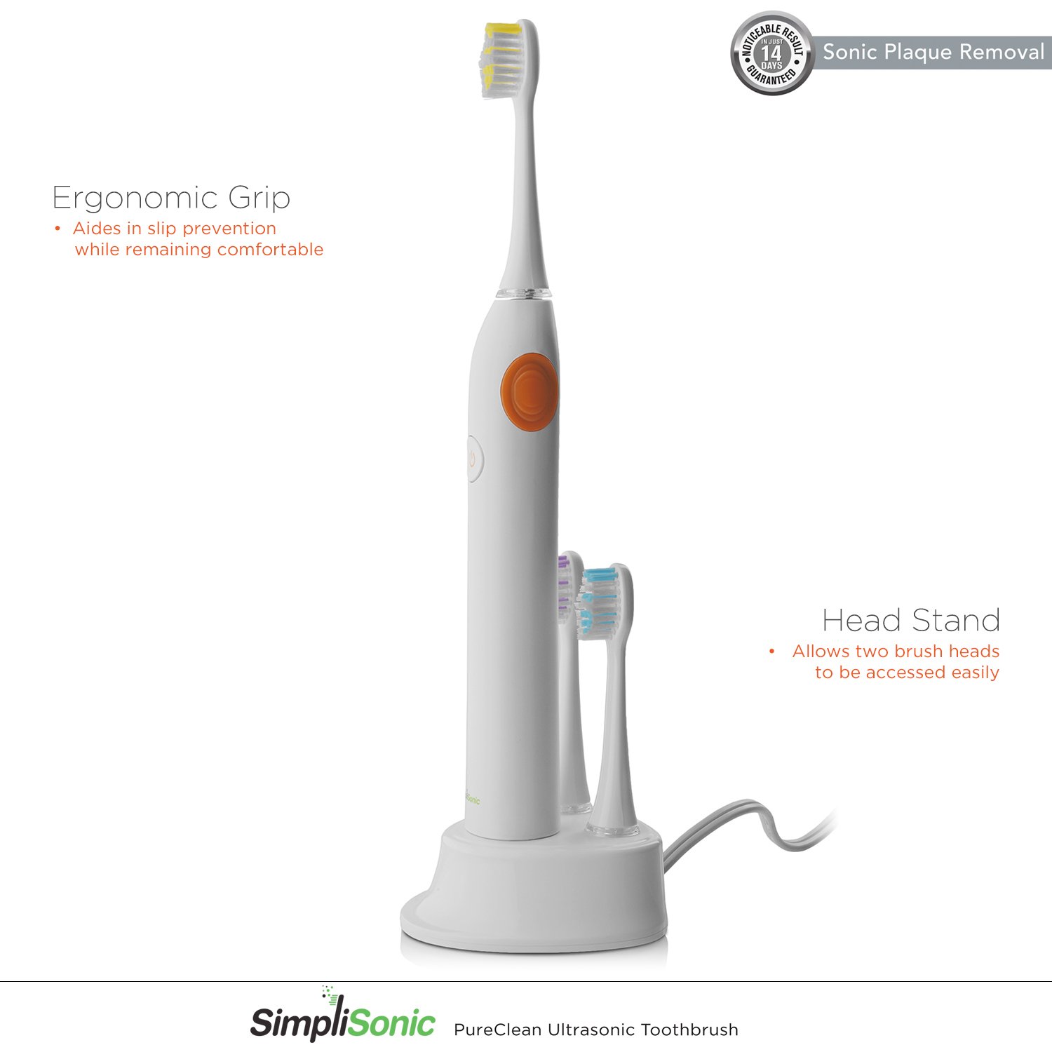 Rechargeable Ultrasonic Electric Toothbrush with 12 Brush Heads - Premium Oral Care Kit (White) | Perfect for Travel, Home & Daily Dental Hygiene