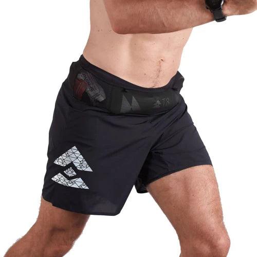 T8 Men's Sherpa Lined Fleece Shorts V2 - Winter Warm Lounge Pants for Men (Black) - Perfect for Home Relaxation, Outdoor Camping & Cold Weather Activities