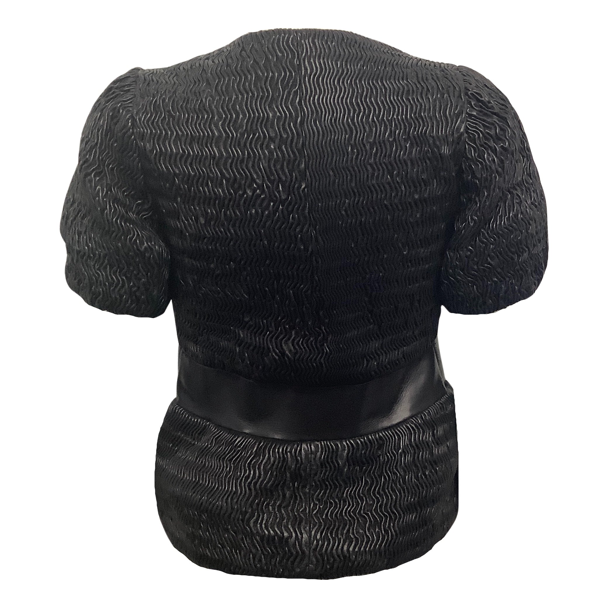 Giorgio Armani Black Leather Short Sleeve Jacket for Men - Stylish Biker Jacket with Wrinkled Texture | Perfect for Casual Outings, Nightlife & Fashion Events