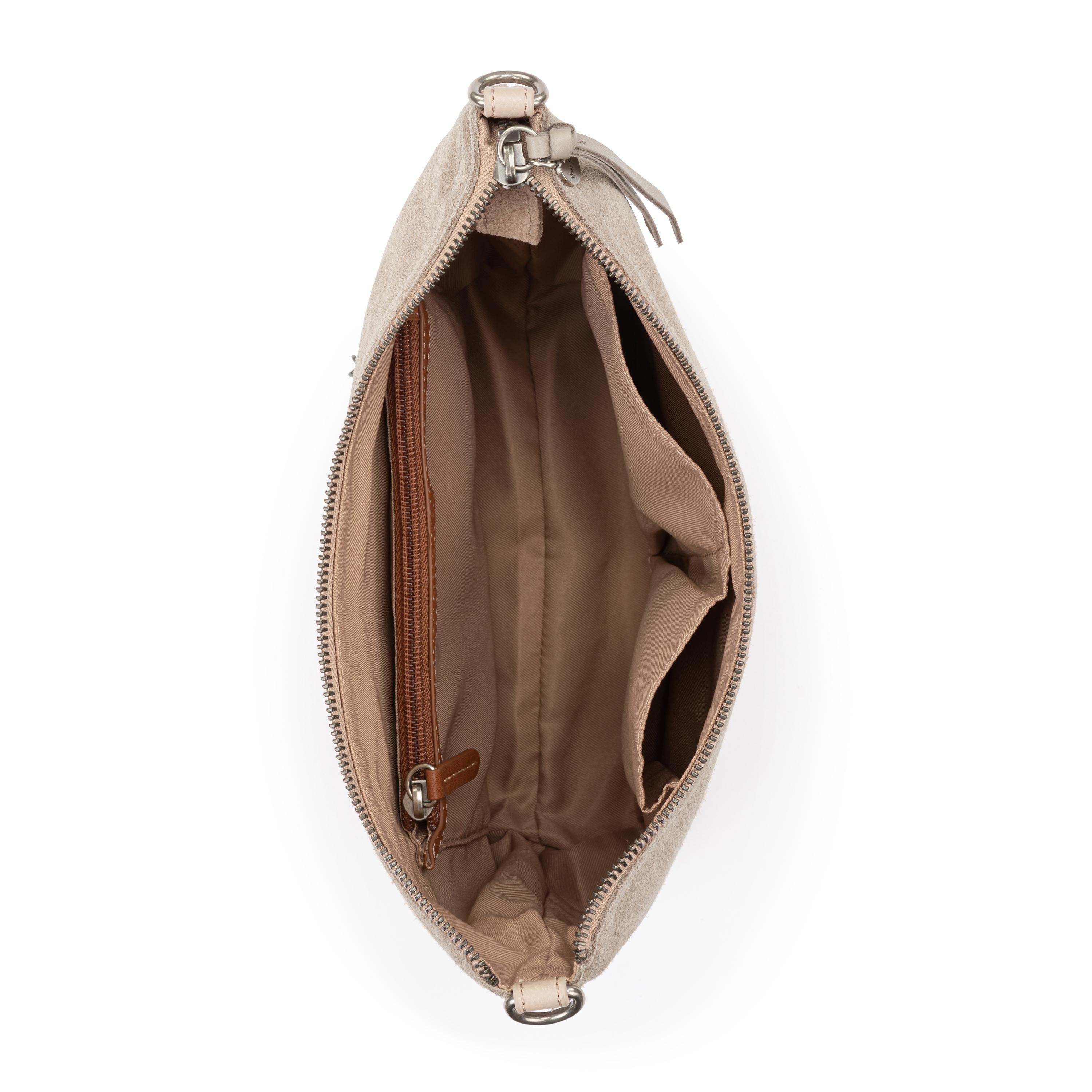 Jasmine Small Hobo Leather Sand Suede Handbag - Stylish Crossbody Purse for Women, Perfect for Work, Travel & Everyday Use