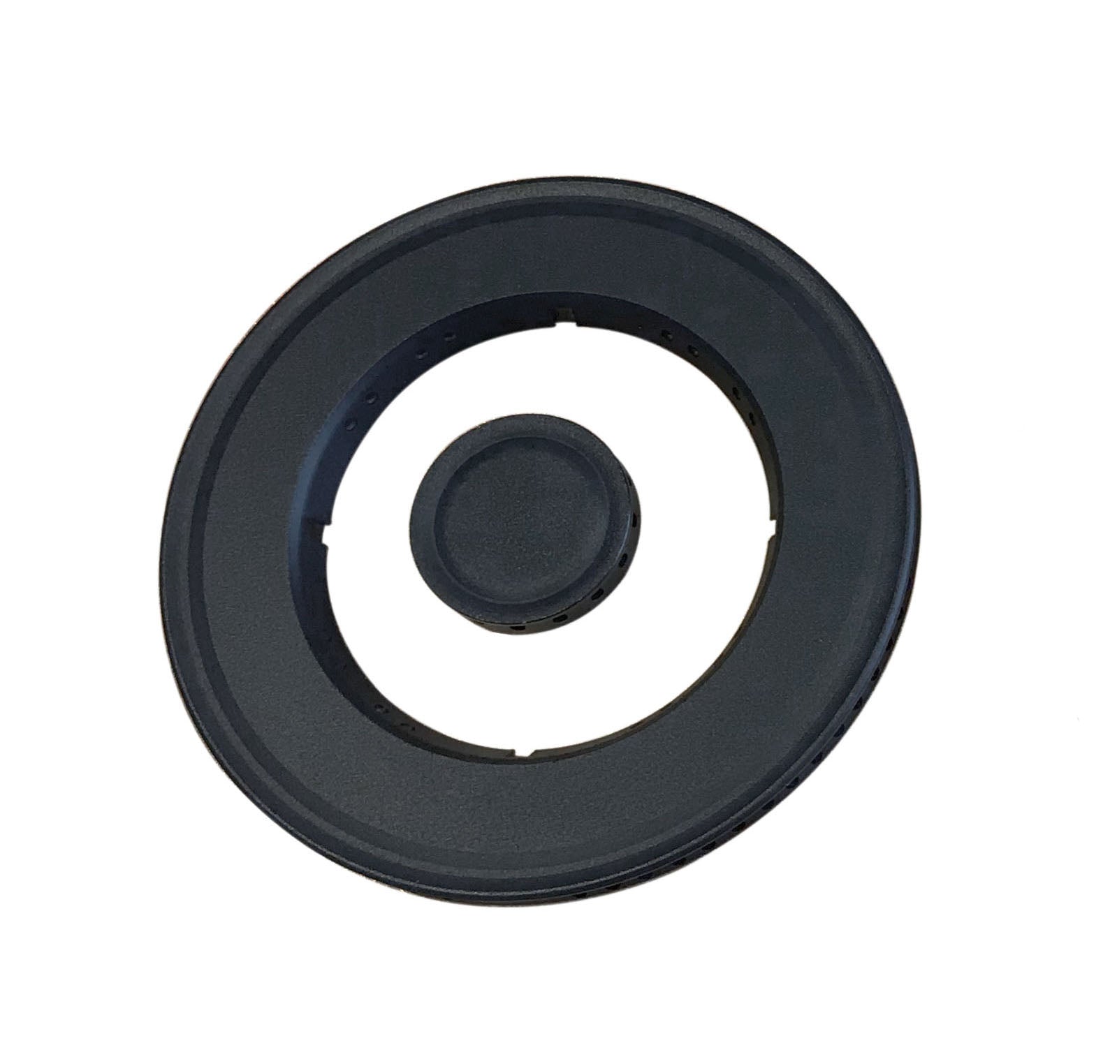 High-Quality Black Triple Ring Burner Cap - Durable Gas Stove Replacement Part for Outdoor Cooking & Camping