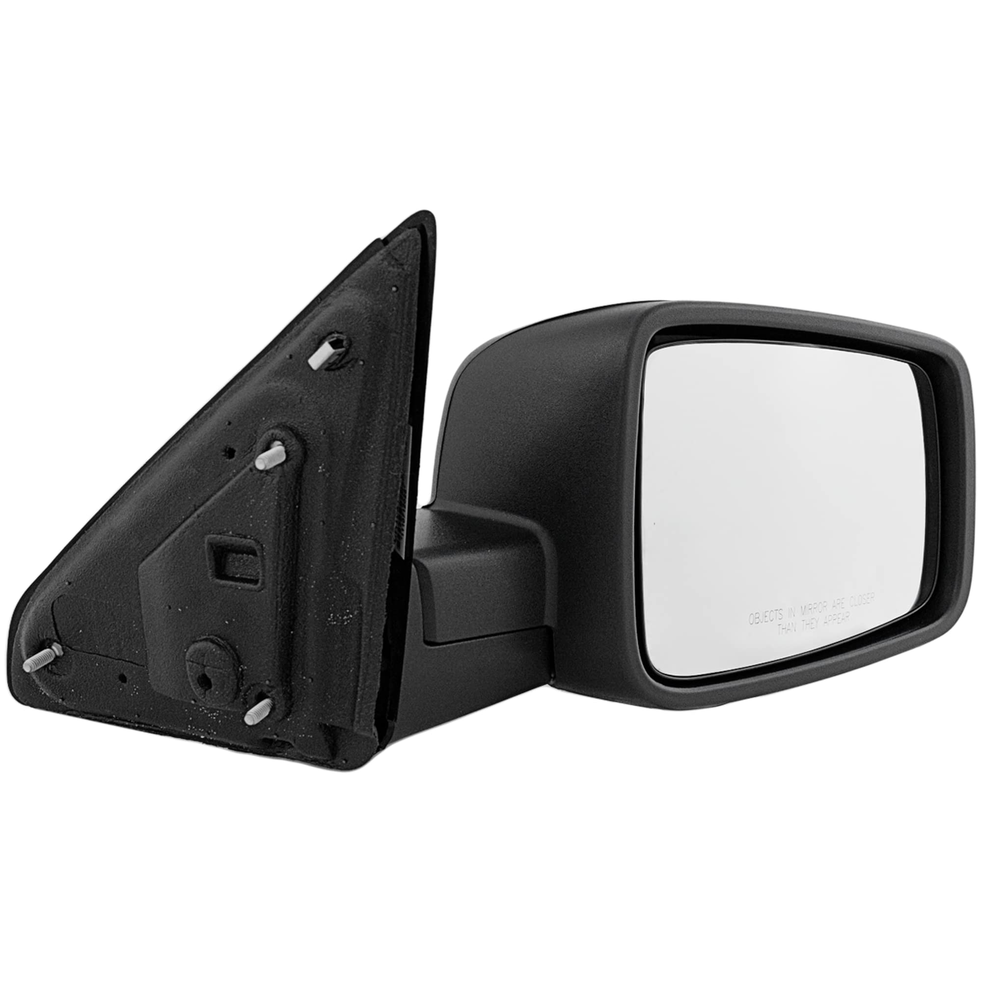 Garage-Pro Passenger Side Non-Electric Mirror Replacement for Ram 1500 2500 2011-2012 | No Signal Light, Blind Spot Monitor, Memory, Puddle Lamp or Auto-Dimming | Textured Black Finish | Perfect for DIY Truck Repair & Off-Road Upgrades