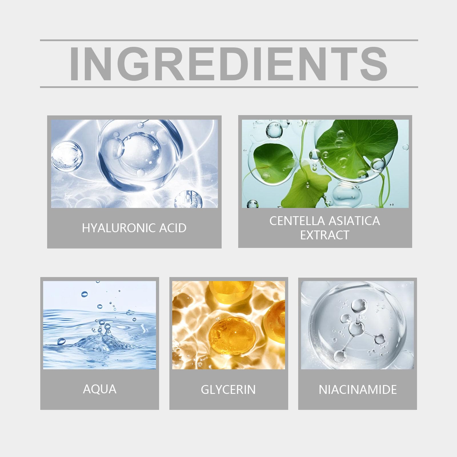 Centella Ampoule Serum - Deep Nourishing & Hydrating Facial Serum for Dry Skin | Korean Skincare for Moisturizing & Repairing | Day & Night Use for Glowing Complexion