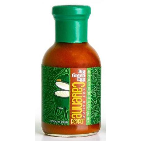 Big Green Egg 8oz Cayenne Hot Sauce - Spicy BBQ & Grilling Sauce for Chicken, Wings, Ribs & More - Perfect for Outdoor Cooking & Tailgating