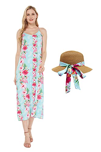 Pink Turquoise Hibiscus Vine + Hat