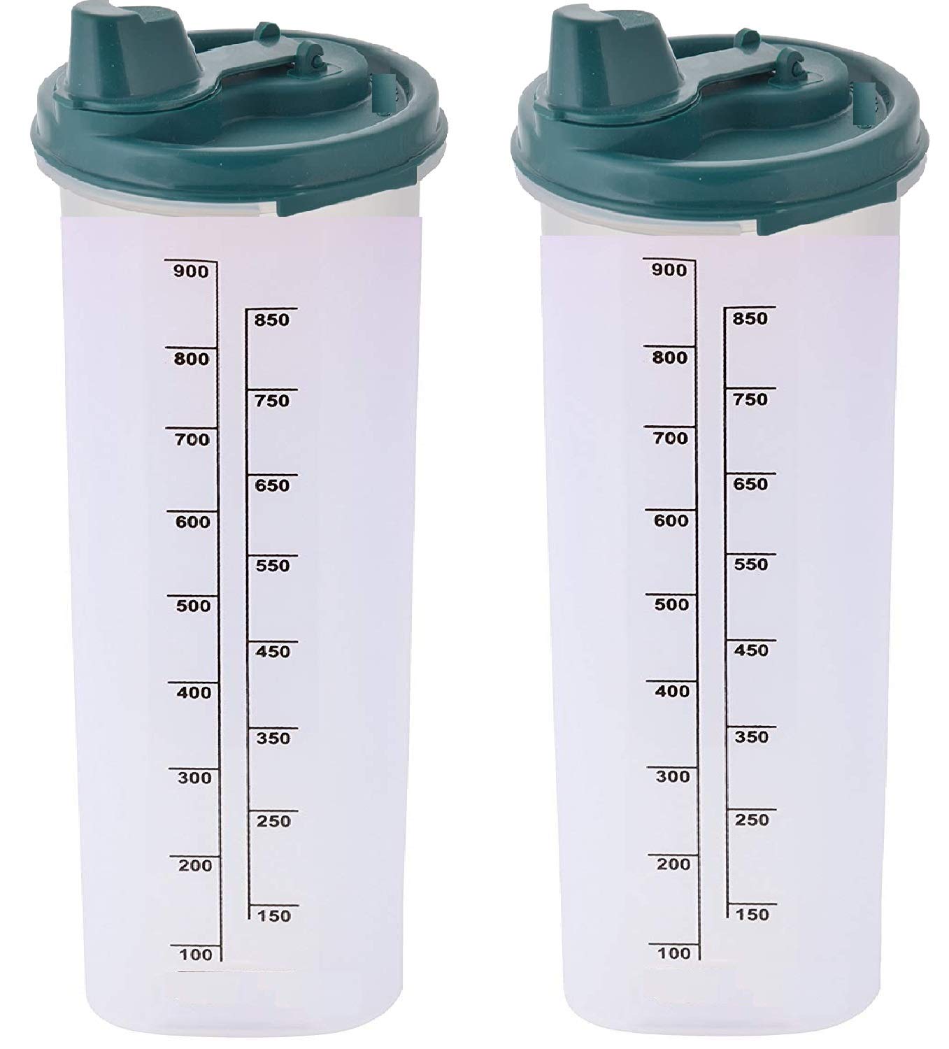 DOVEAZ 1000ML Microsafe Plastic Oil Dispenser - Leak-Proof Kitchen Oil Storage Containers (Grey, Pack of 2) for Cooking, Baking & Salad Dressing