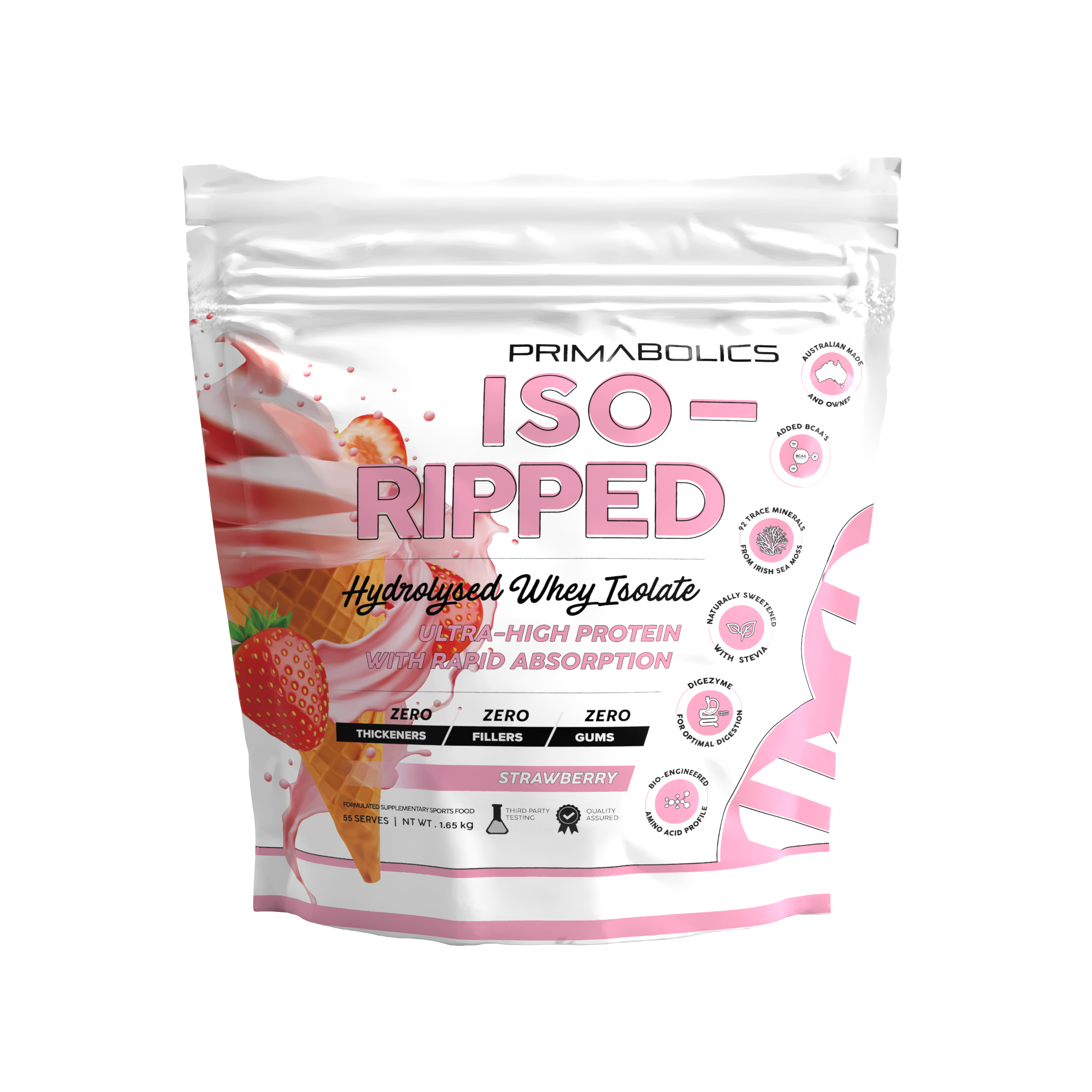 ISO Ripped Whey Protein Powder - 1.65kg (3.64lb) Premium Lean Muscle Builder for Men & Women - Post Workout Recovery & Weight Loss Supplement - Ideal for Gym, Fitness & Bodybuilding